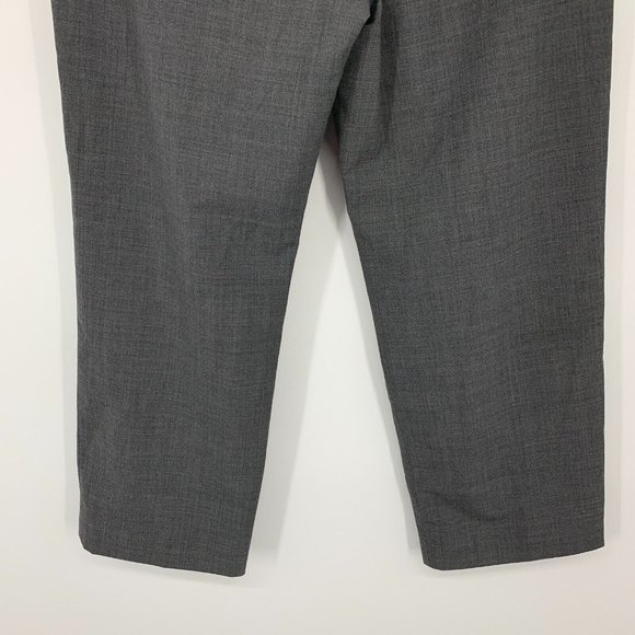 J.Crew Dress Pants Gray High Rise Cropped Straight Wool Blend - Picture 8 of 9